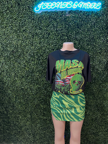 sLIME ZIG ZAG SKIRT