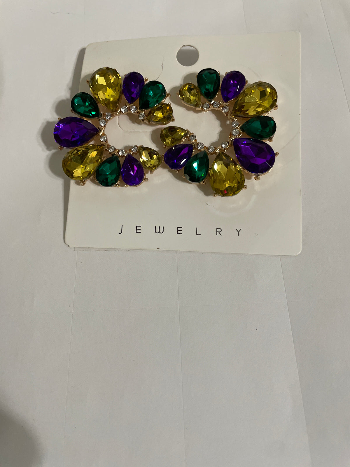 Emerald  rhinestone earrings