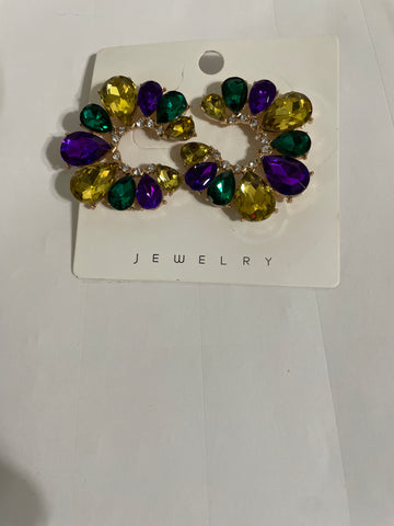 Emerald  rhinestone earrings
