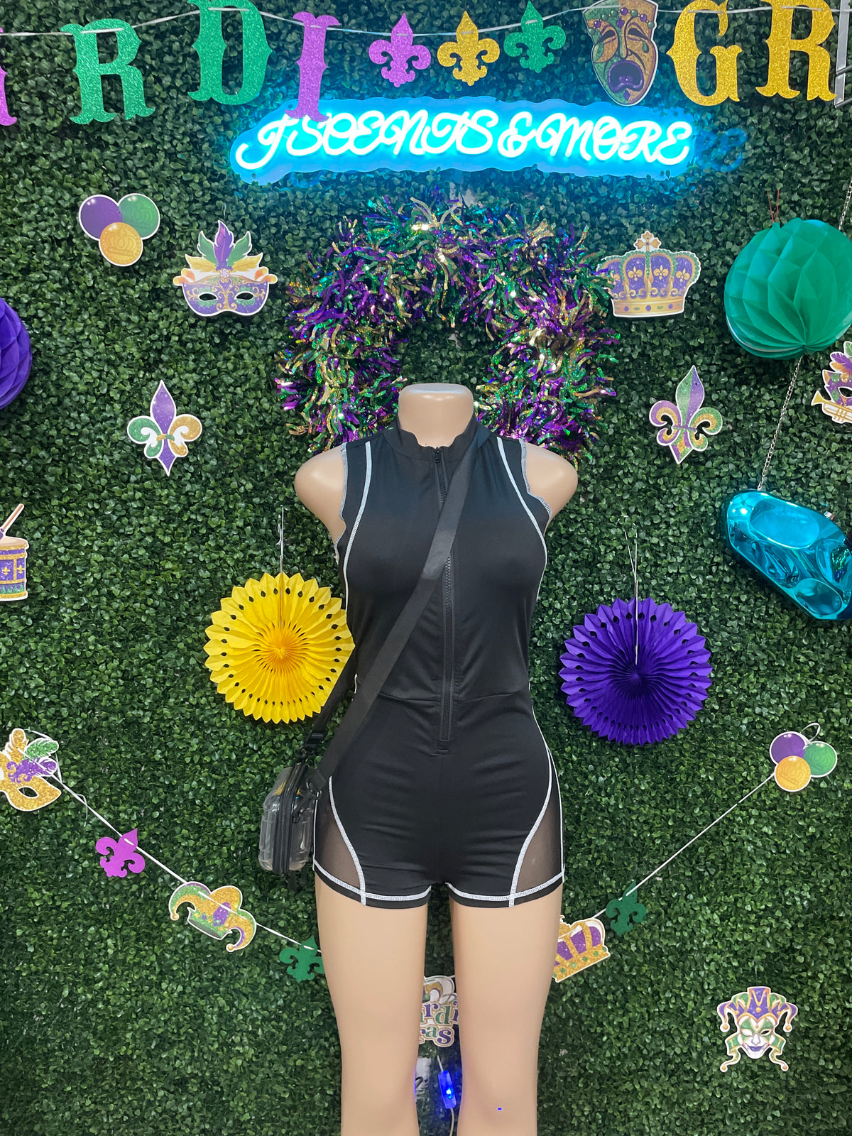 BLACK ALIEN ROMPER