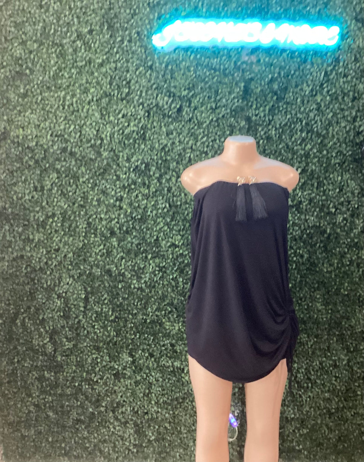 black halter romper