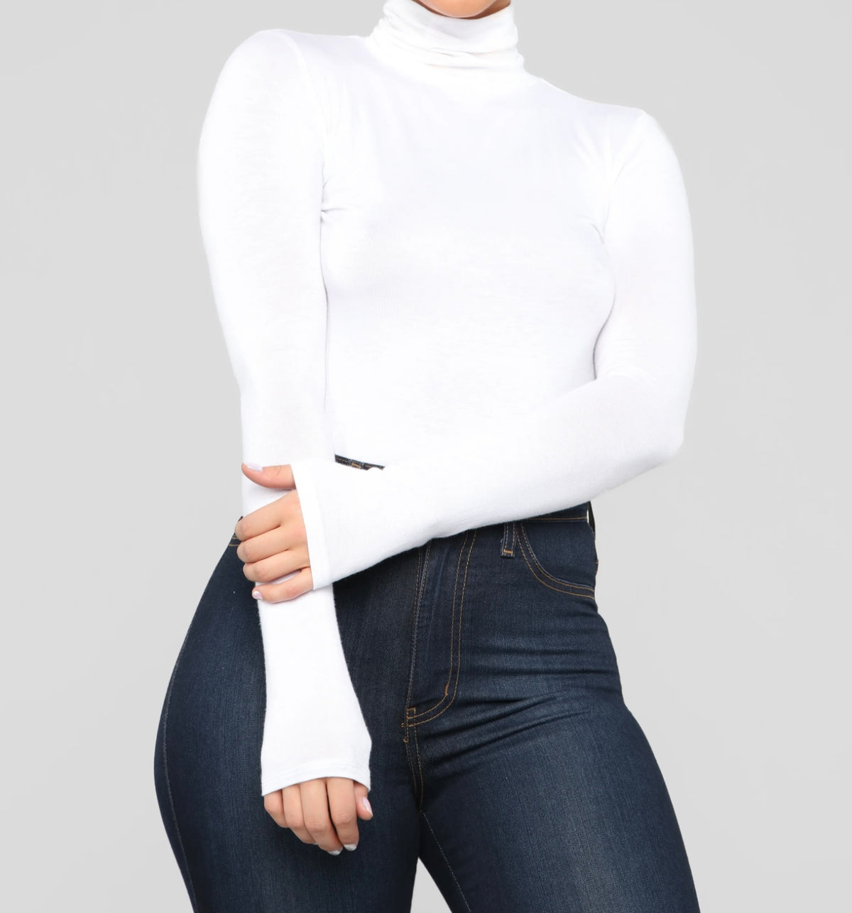 White Turtle Neck Shirt