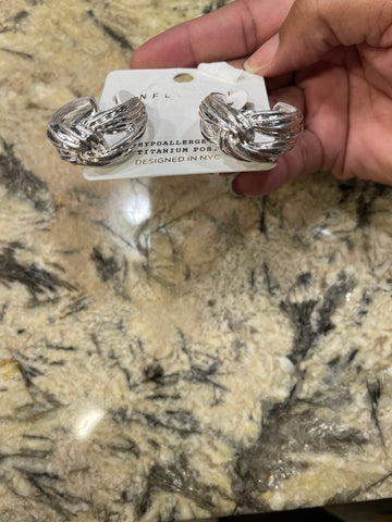 Knot Hoop Earrings