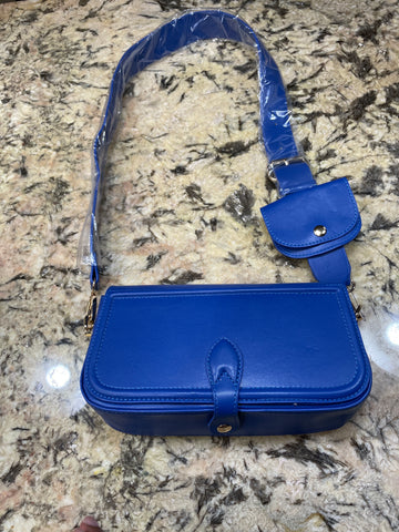 Crossbag with mini pouch blue