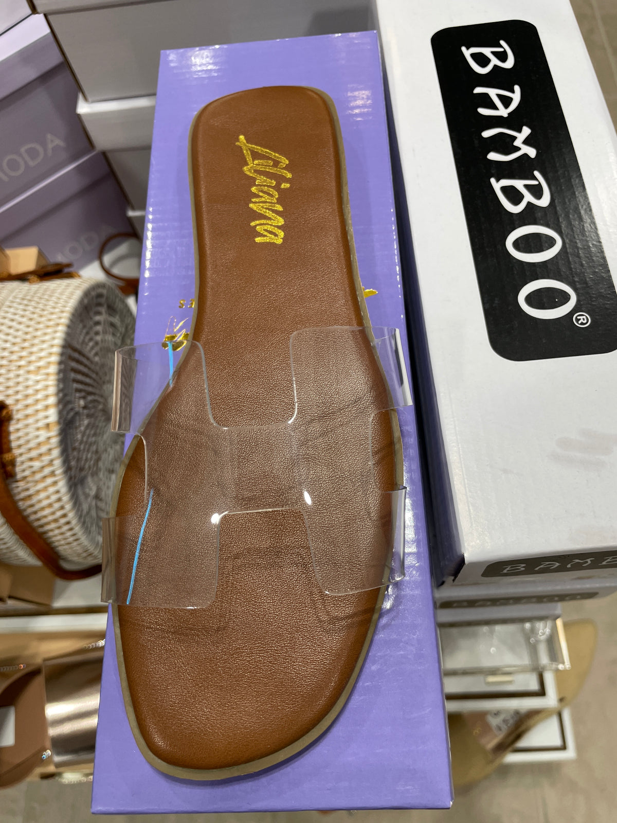 Square Clear Sandals