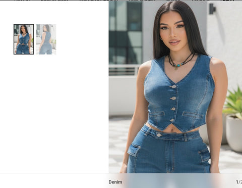 Washed Denim Vest
