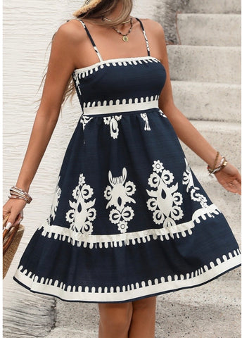 Navy blue/white Mimi dress