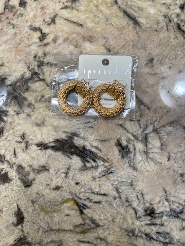 Disk Earrings gold /Silver