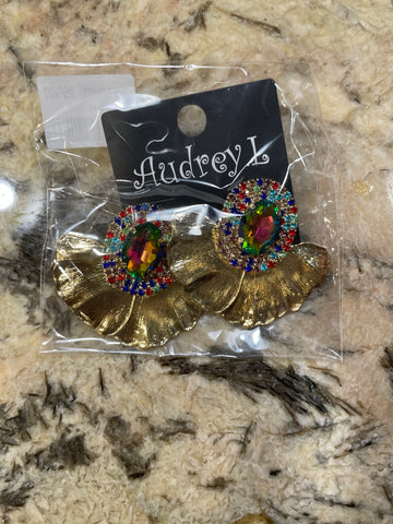 Rhinestone Multi Color Earrings