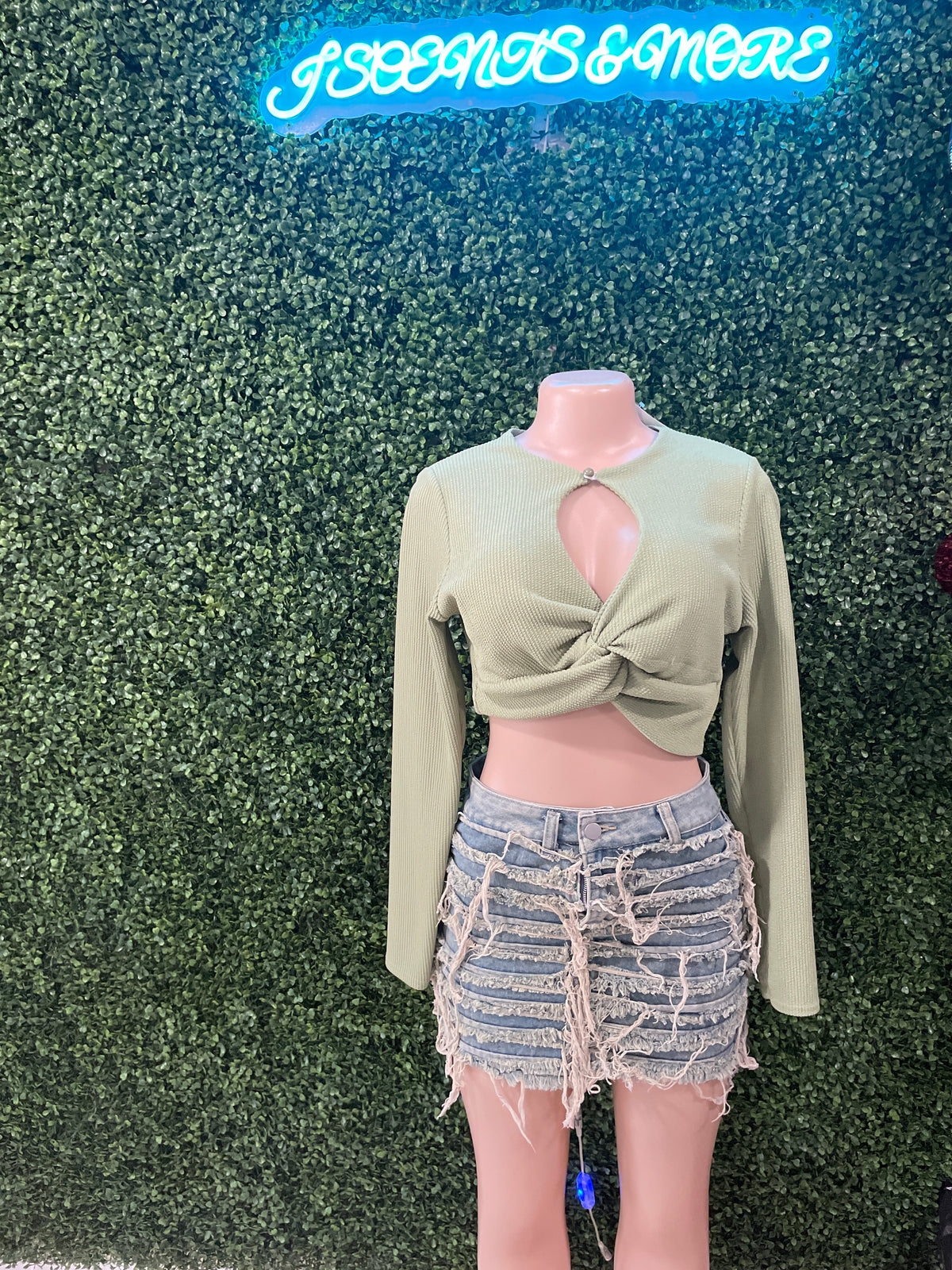 Ripped Skirt Set