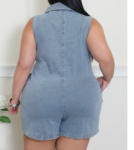 Denim Romper