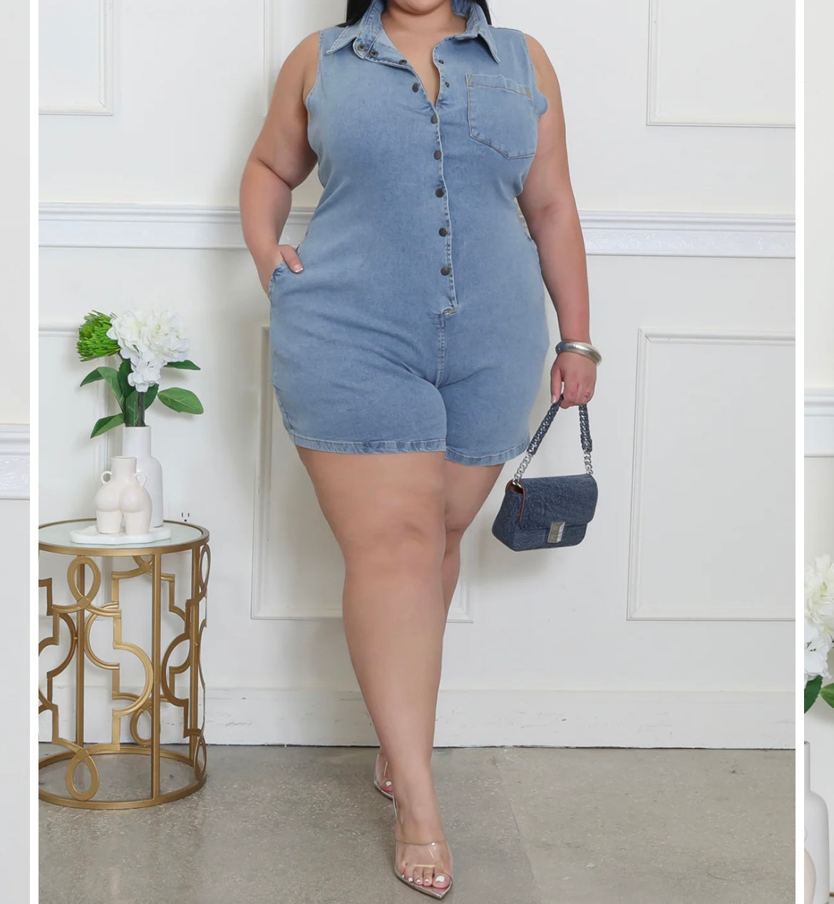 Denim Romper