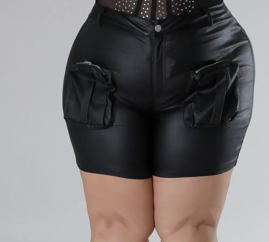 Black Pocket Shorts