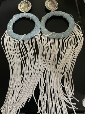 Jean  Tassle Earring clip on