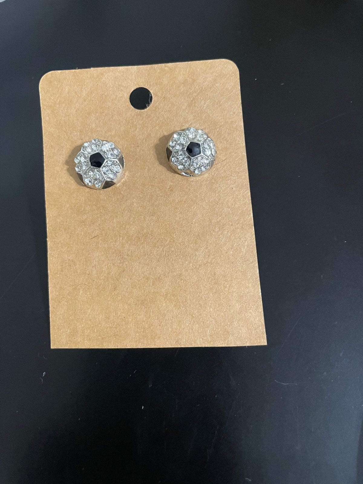 silver/black nub earring