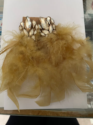 YELLOW FEATHER EARRING