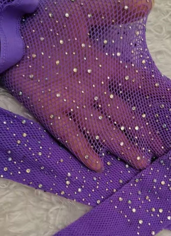 Purple Glitter Fishnets